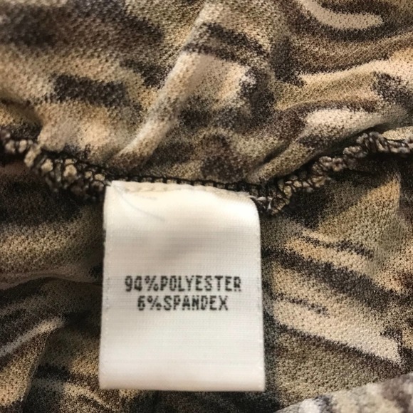 Kenneth Cole Tunic with Brown and Cream Abstract Print, Size XL - Picture 6 of 7